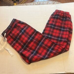 New-gap body-M-red & blue plaid-flannel joggers. Drawstring and elastic waist.